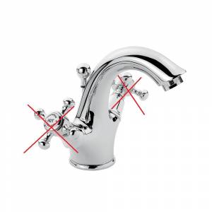 Смеситель двухвентильный для раковины Bugnatese Lady, без рукоятки